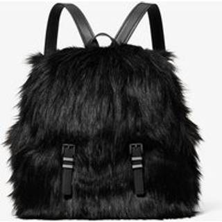 MK Quinn Medium Faux Fur Backpack - Black - Michael Kors - ONE SIZE