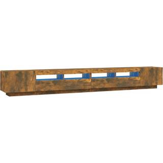 Tv-Skab Med Led-Lys 260X35X40 Cm - Røget eg