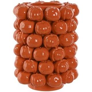 Vase Home ESPRIT Orange Keramik Stentøj Tropisk 25 x 25 x 30 cm