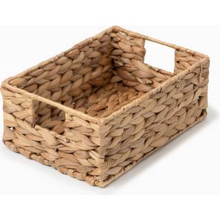 Fletkurv af vandhyacint med hank (6 størrelser) - Natur - 18cm x 25cm x 10cm - Mille