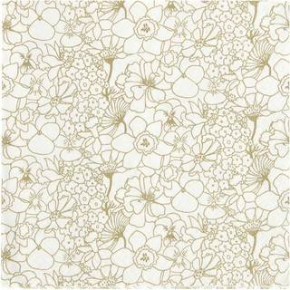 Servietten Blumen Gold