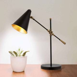 Bordlampe Nelu Avonni, Sort, Stue/spisestue, Metal