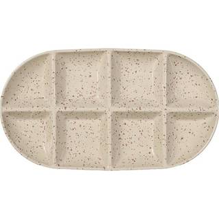 Sagaform Ditte serveringsfad stor 20x36 cm Beige-vinrød