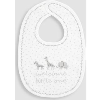 Jojo Maman Bébé JoJo Maman Bébé White Welcome Little One Embroidered Bib