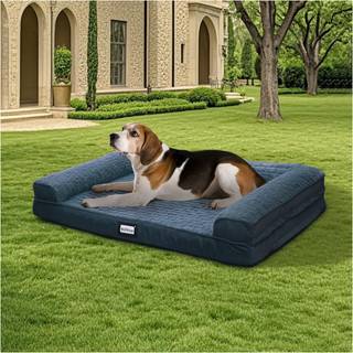 BALANCE Ortopdisk hundeseng til store hunde Komfortable hundesofaer med aftageligt vaskbart betrk og vandtt foring ggekasse Skum Hundesofa ti