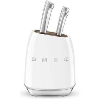 Smeg Knivblok med 6 knive, hvid