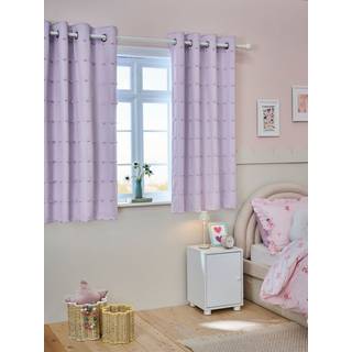 Next Lilac Bobble Pom Eyelet Blackout Curtains
