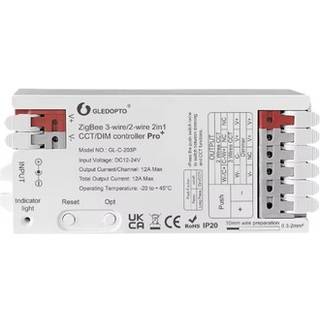 Gledopto Pro 2i1 Zigbee strip controller - Hue kompatibel, 12V/24V, 12V (144W) 24V (288W), Enkeltfarvet + CCT