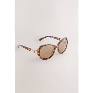 Next Tortoiseshell Brown Wrap Around Sunglasses