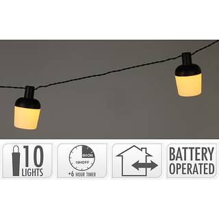 Lyskæde 10 LED  5x8 cm - varm hvid (På lager i varehus)