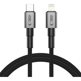 Tech-Protect Ultraboost 27W Lightning til USB-C Kabel - PD - 1m - Sort / Mørkegrå
