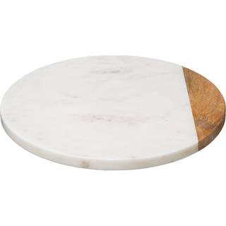 Drejefad i marmor (2 farver) - Sort - 30cm x 3,8cm x 30cm - Irina