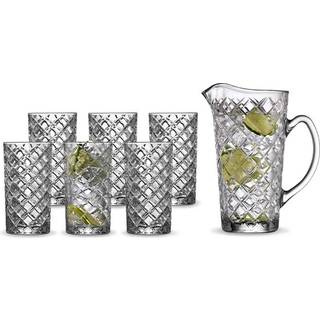 Lyngby glas Diamond kandesæt 7 dele