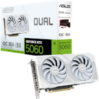 ASUS GeForce RTX 5060 DUAL OC White - 8GB GDDR7 RAM - Grafikkort