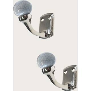 Laura Ashley Laura Ashley Set of 2 Dove Grey Bertie Hooks