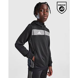 adidas Tiro 25 1/4 Zip Hoodie Junior, Sort - 9-10Y