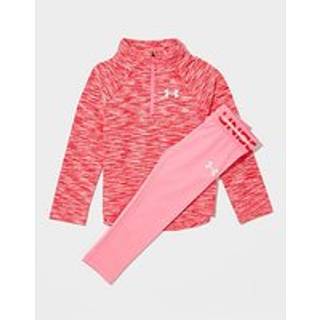 Under Armour Girls' Twist 1/4 Zip Track Top/Leggings Set Infant, Pink - 6-9M