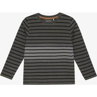 Minymo Kid's T-Shirt L/S Y/D No. 134033 Longsleeve Børn størrelse 116 farve grå/sort