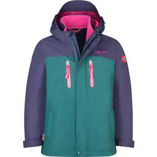 Trollkids Girl's Bryggen 3in1 Jacket 3 i 1-jakke Børn størrelse 140 farve turkis/blå