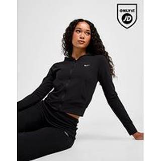 Langærmet Nike -trøje med hætte og fuld lynlås til kvinder - sort - XL (EU 48-50)