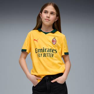 PUMA AC Milan 25/26 Third Jersey Youth, Clothing, Sunny Yellow/Dark Myrtle, 15-16Y