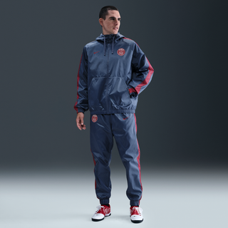 Vævet Paris Saint-Germain Nike Football-tracksuit med hætte til mænd - blå - L
