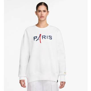 Oversized Paris Saint-Germain Phoenix Fleece Nike Football-sweatshirt med rund hals til kvinder - hvid - L (EU 44-46)