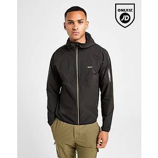 BOSS Tape Woven Hooded Jacket, Sort - M