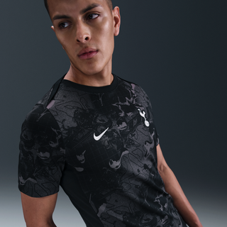 Kortærmet Tottenham Hotspur Academy Pro Home Nike-opvarmningstrøje til fodbold til mænd - sort - M