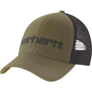 CARHARTT® Dark brownzed Green Canvas Mesh-Back Logo Graphic Cap OneSize