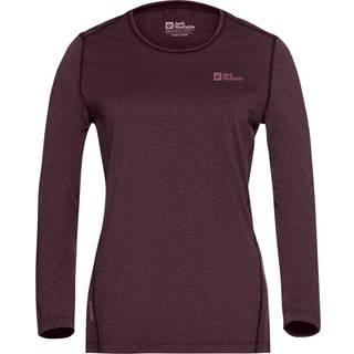 Jack Wolfskin Women's Sky Thermal L/S Tee Longsleeve Damer størrelse M farve brun