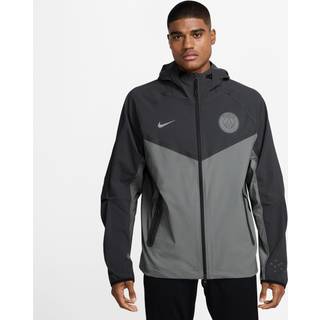 Vævet Paris Saint-Germain Tech Windrunner Nike Football-jakke med fuld lynlås til mænd - grå - M