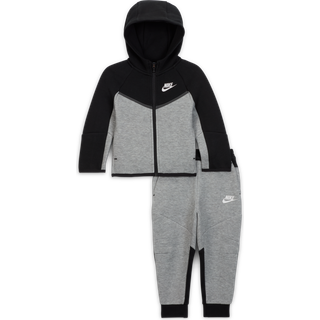 Nike Tech Fleece-sæt i to dele med fuld lynlås til babyer - grå - 18M