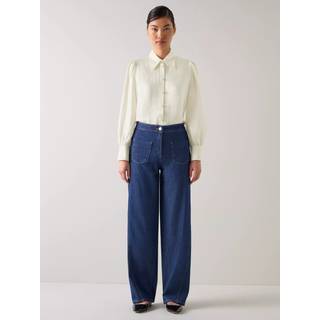 LK Bennett LK Bennett Cream Sonya Birch Print Silk Blend Blouse