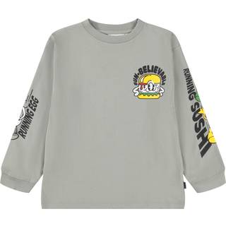 Molo Rube T-shirt Med Lange Ærmer Funny Food  Funny Food 116 cm  Grå  116 cm  mand