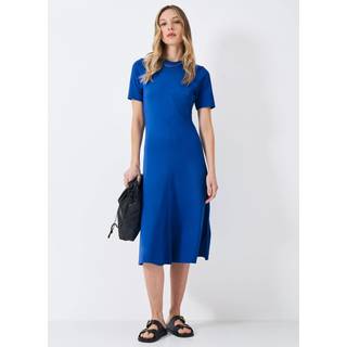Crew Clothing Crew Clothing Blue Erin Fit-And-Flare Jersey Dress - EU 44 (UK 16)