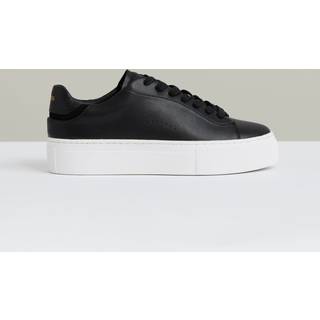 Reiss Reiss Black Francesca Leather Low-Top Trainers