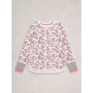 White Stuff White Stuff Pink/White Clara Long Sleeve Stripe T-Shirt