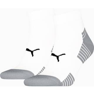 Puma 2-pak Sport Cushioned Quarter Socks - White - Str 39/42 * Kampagne *