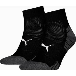 Puma 2-pak Sport Cushioned Quarter Socks - Black - Str 39/42