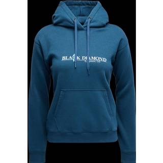 Black Diamond Women's Heritage Wordmark PO Hoody Hoodie Damer størrelse L farve blå