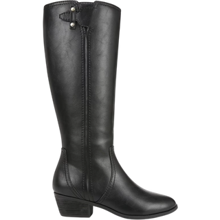 Dr Scholls sko kvinders glans bred kalv kn? h?j boot sort 9 os