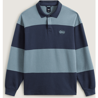Vans - Bowman Rugby Long Sleeve Shirt, Man, Blue, Size: XXL - Blue - XXL