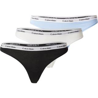 Thong 3-Pack W Black/White/Frozen Fjiord (L)