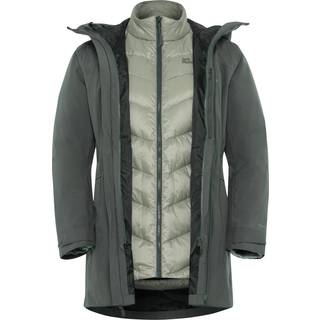 Jack Wolfskin Women's Icecape 3in1 Down Jacket RDS 3 i 1-jakke Damer størrelse XL farve grå