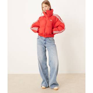 Adicolor cropped syntetisk dunjakke - Better Scarlet - 2XS