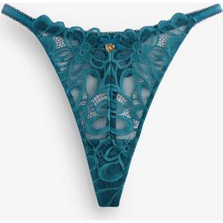 Boux Avenue Boux Avenue Blue Heidi Floral Print Lace Tanga Thong