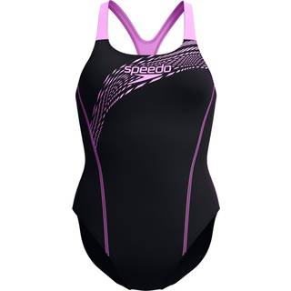 Speedo Women's Medley Logo 1 Piece Badedragt Damer størrelse 42 farve sort