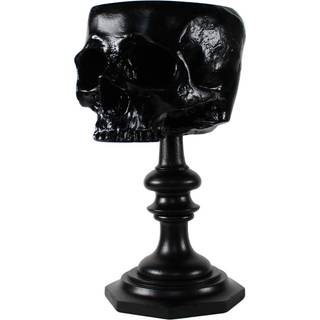 Schwarzer Totenkopf als Ringehalter 21cm