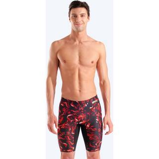 Arena lange badebukser til mænd - Graphic - Sort/rød (Limited 2025)